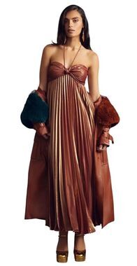 Anthropologie | Dresses | New Anthropologie Pliss Halter Dress Size Large